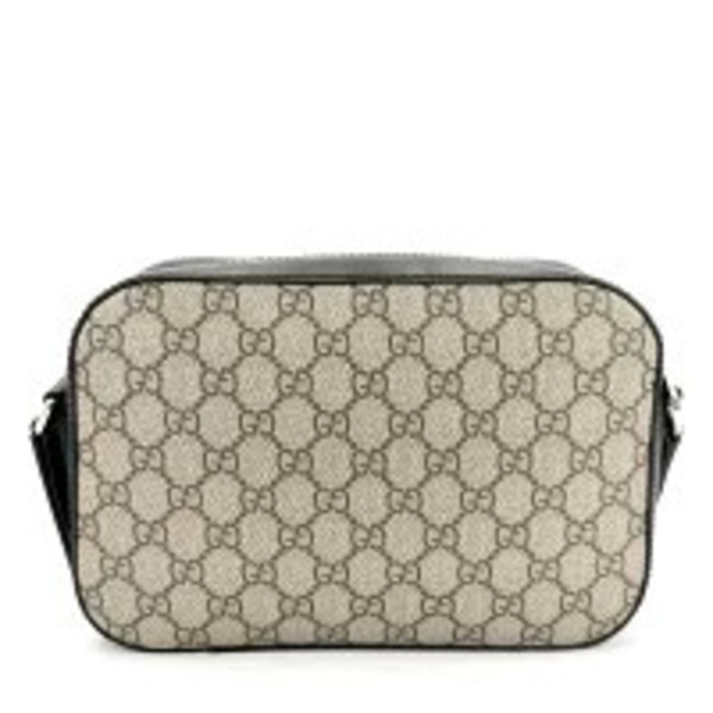 Gucci Shoulder Bag Messenger Crossbody GG Supreme Canvas Leather Beige Brown - Picture 2 of 6